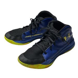 Under Armour | Boys GS Jet 2019 Blue Yellow Athletic Basketball Shoes Size 6Y